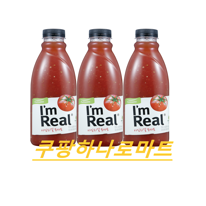 (풀무원)신선한 아임리얼 순수착즙 과일 냉장주스 토마토 700ml X3입, 3개 대표 이미지 - 토마토즙 추천