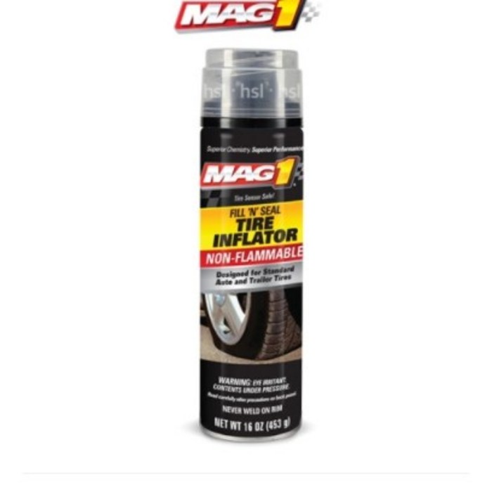MAG1 맥원 타이어 펑크 수리제 펑크 수리액  MAG1 TIRE INFLATOR타이어 인플레이터  불연성  340g12oz, 1개