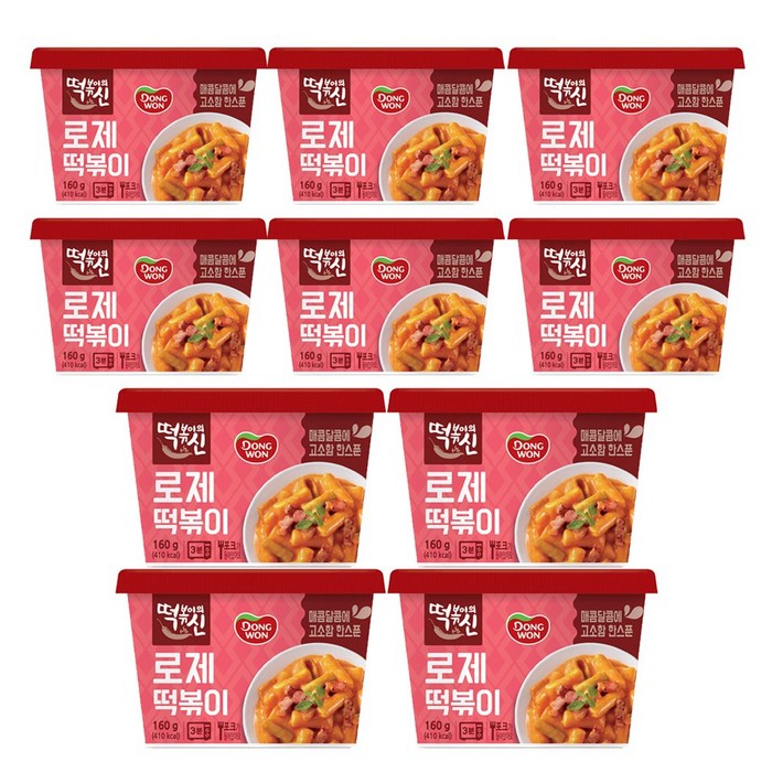 동원 떡볶이의 신 로제 떡볶이 160g, 10개 대표 이미지 - 떡신 추천