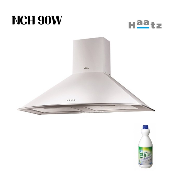 하츠 뉴침니 NCH-90S/WH/BL 스텐 화이트 블랙 주방 렌지후드 씽크대 환풍기, 블랙 NCH-90BL 대표 이미지 - 하츠 후드 추천