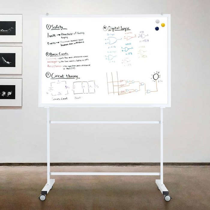 (주) 토탈하얀칠판 자석 화이트보드+스탠드세트 (화이트우드), 화이트우드 대표 이미지 - 이동식 화이트보드 추천