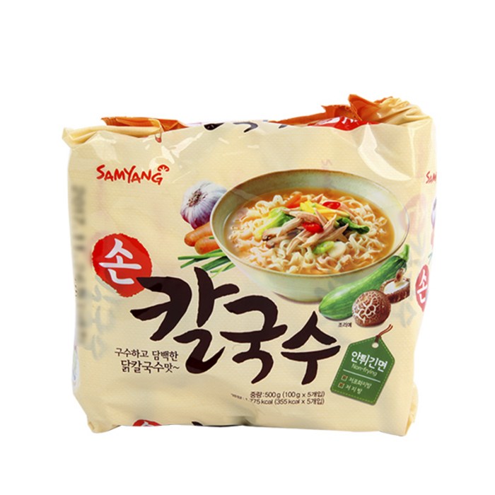 손칼국수 100g 5입 건면 맛있는 칼국수 라면 국수 봉지면 대표 이미지 - 맛있는 건면 추천