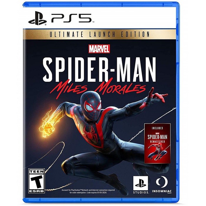 마블스 스파이더맨 마일즈 모랄레스 얼티밋 런치 에디션 PS5 (슈퍼히어로 액션 격투), 기본 대표 이미지 - 플스 격투게임 추천