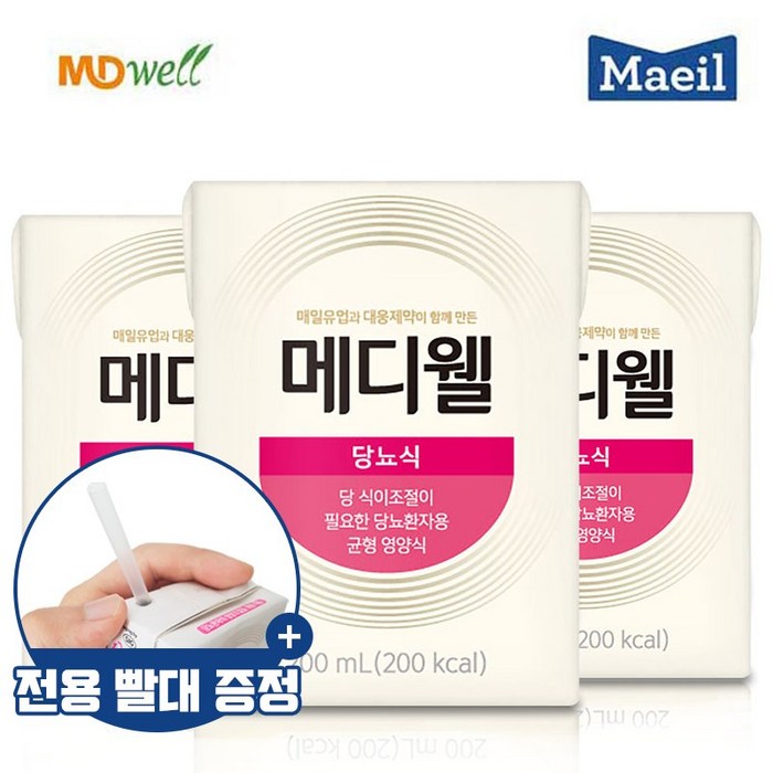 엠디웰 뉴트리웰 당뇨식팩 환자영양식, 195ml, 24개입 대표 이미지 - 당뇨식 추천