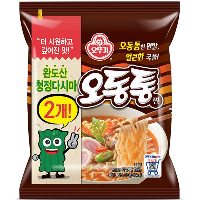 오뚜기 오동통면 멀티 봉지라면 120g, 8개 대표 이미지 - 오뚜기 라면 추천