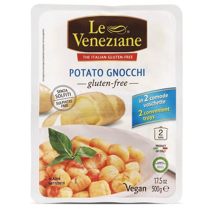 Le Veneziane 르베네치안 감자뇨끼 Gluten Free Potato Gnocchi 500g 대표 이미지 - 투움바 파스타 추천