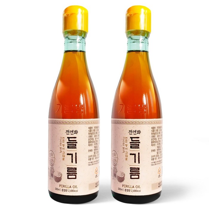 시장쏙 햇빛 전연화 들기름, 300ml, 2개 대표 이미지 - 고추기름 추천