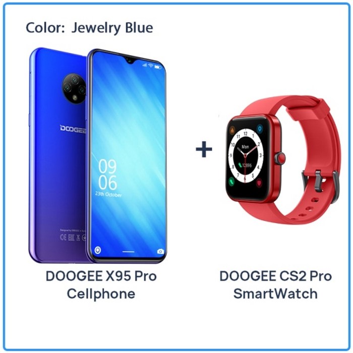 공기계 스마트폰 DOOGEE X95 Pro 4GB RAM 32GB ROM Android10 OS 4G-LTE Helio A20 13MP 트리플 카메라 SmartPhones 휴대, EU 버전, CS2PR-L 추가 대표 이미지 - 아이폰 13 자급제 추천