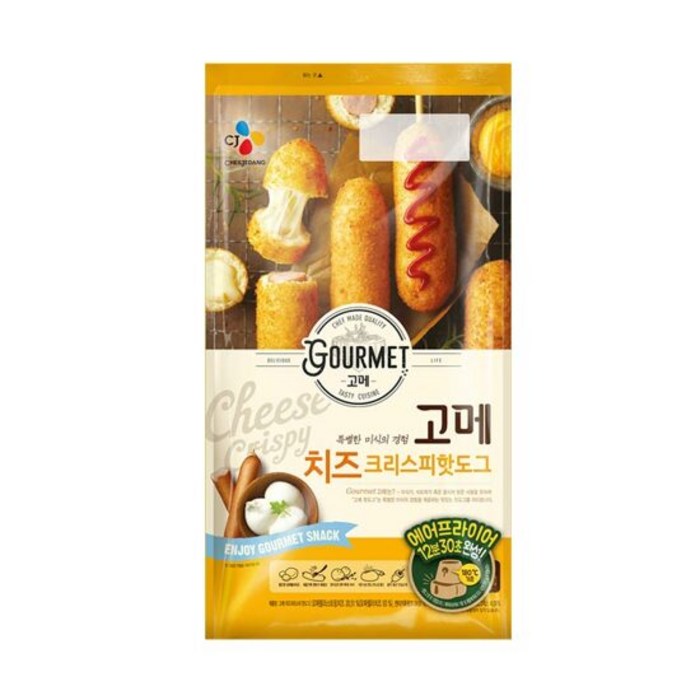 CJ 제일제당고메 치즈 크리스피핫도그425g, 340g, 2개 대표 이미지 - 모짜렐라 핫도그 추천