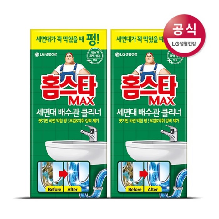 Mr.홈스타 세면대 배수관 클리너 230ml x 2개 대표 이미지 - 배수구 클리너 추천