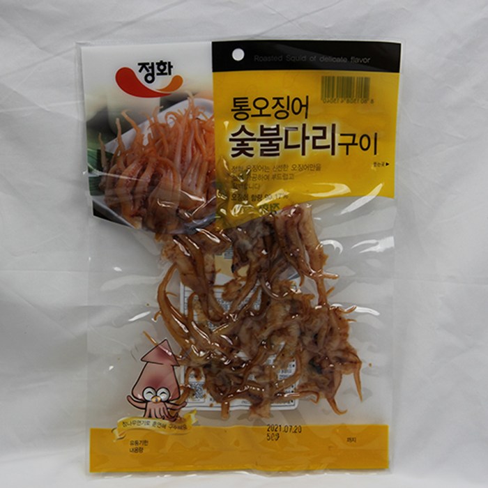 정화식품 통오징어 숯불다리구이 50g x 5개, 1개 대표 이미지 - 통오징어 추천