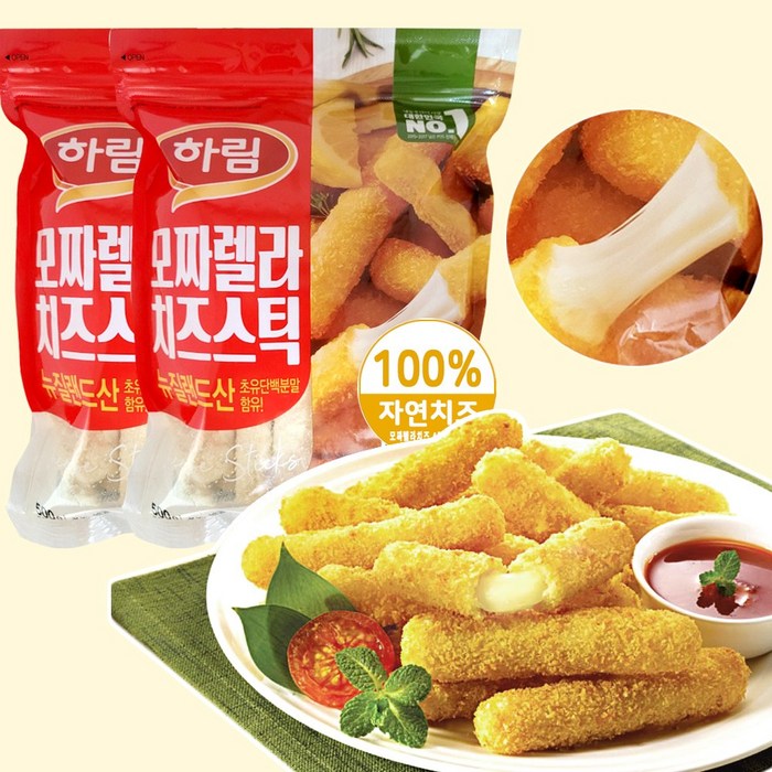 하림 모짜렐라치즈스틱 500g 2입, 상세페이지 참조 대표 이미지 - 냉동 치즈스틱 추천