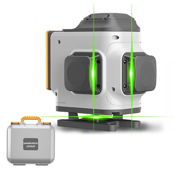 상록수 레이저레벨기 그린 수평계 벽부착 삼각대 레벨기 12/ 16선 수평기, 16선 상록수 레벨기, 1세트 대표 이미지 - 레벨기 추천