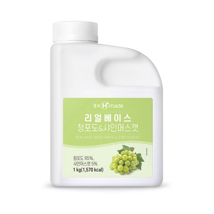 흥국 리얼베이스 청포도 샤인머스켓 1kg (냉장), 1개 대표 이미지 - 샤인머스캣 음료 추천