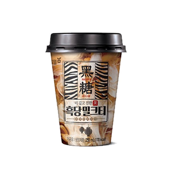 푸르밀 진한 흑당밀크티250mlx20컵 버블티 흑당라떼, 250ml, 20개 대표 이미지 - 편의점 음식 추천