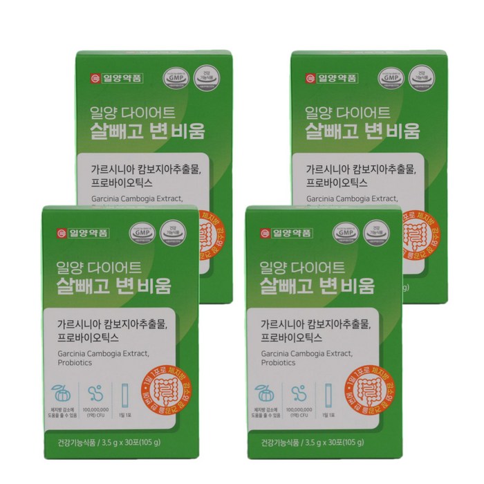 일양 다이어트 살빼고 변 비움 가르시니아 프로바이오틱스 유산균, 30포, 4개 대표 이미지 - 가르니시아 유산균 추천