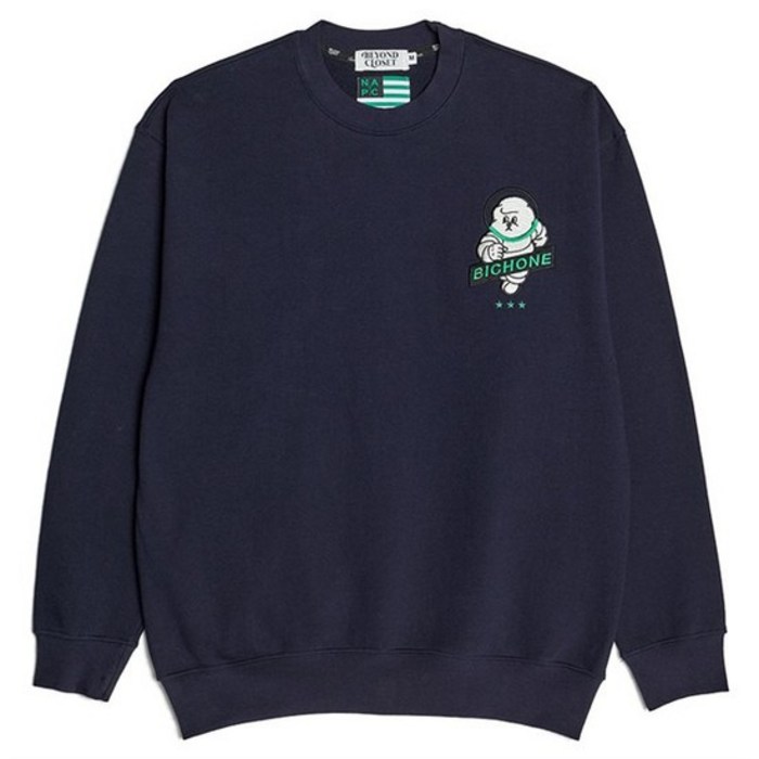 [비욘드클로젯] NAPC 3 STARS LOGO SWEAT SHIRTS NAVY 6517471 대표 이미지 - 비욘드클로젯 맨투맨 추천