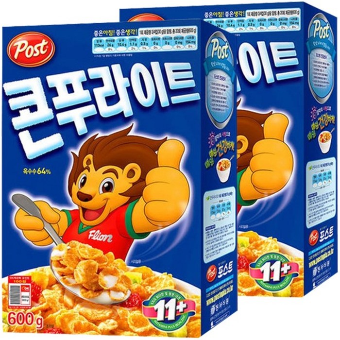 포스트 콘푸라이트 시리얼, 600g, 2개 대표 이미지 - 포스트 시리얼 추천