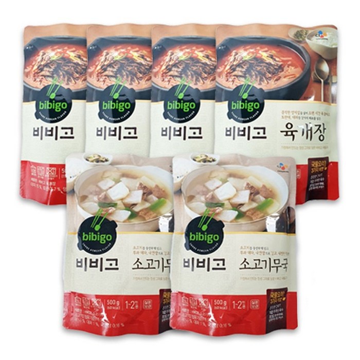 비비고 육개장 500g 4개 + 소고기무국 500g 2개, 1세트 대표 이미지 - 경복궁 맛집 추천