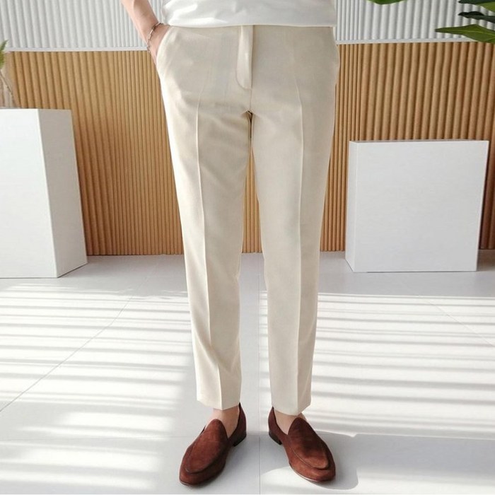 로니제이 시크릿밴딩 스판 10부 슬림 일자 4계절 슬랙스 XS부터 5XL까지 대표 이미지 - 치노팬츠 추천