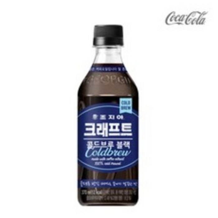 조지아 크래프트 콜드브루 블랙 370ml 24페트, 24개입 대표 이미지 - 더치커피 추천