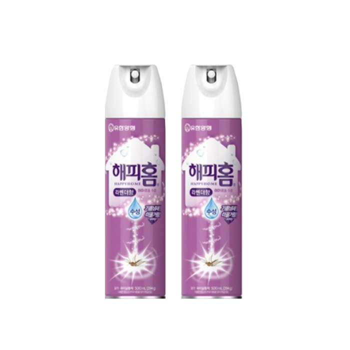 해피홈 유한양행 에어로솔 수성 살충제 라벤더향, 500ml, 3개 대표 이미지 - 모기향 추천