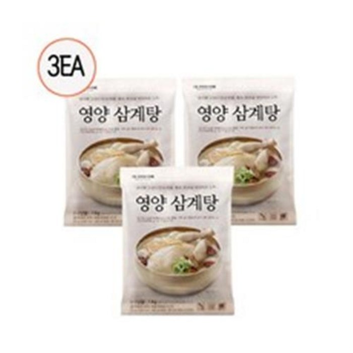 참이맛 영양삼계탕 1kgx3개영양식사 기력보충 한끼식사 간편하게, 1kg, 3Ea 대표 이미지 - 여름 보양식 추천