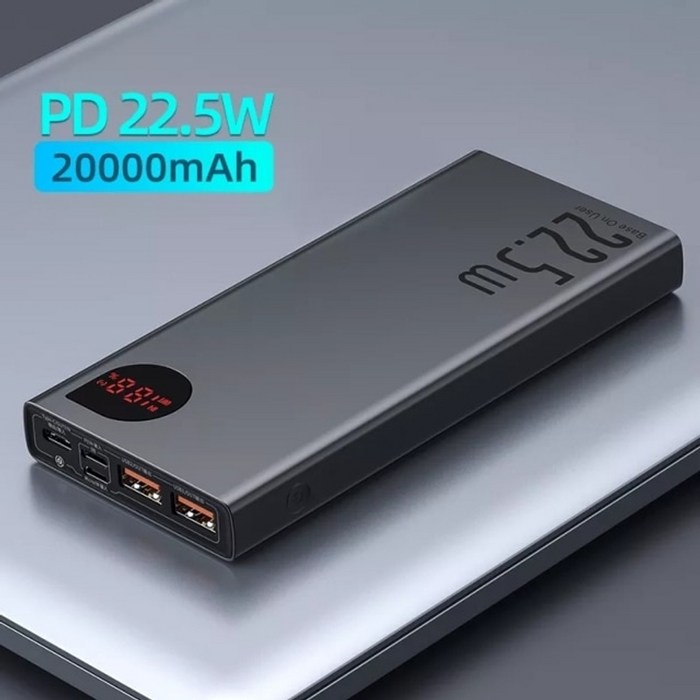 베이스어스 보조배터리 Baseus 20000mah 22.5W65W, 협동사, 22.5W 블랙 대표 이미지