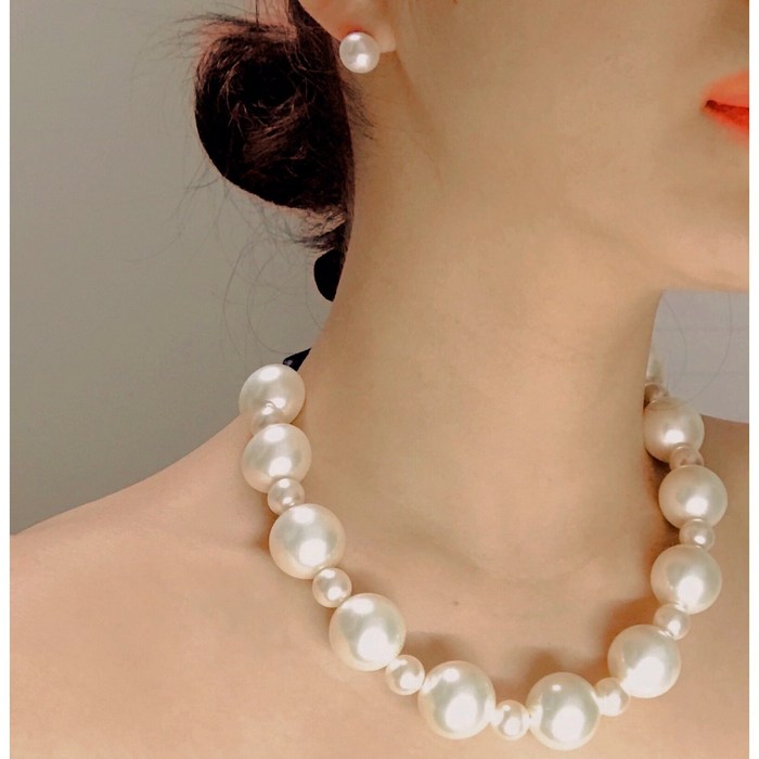 왕진주목걸이 20미리진주 20mm 대표 이미지 - 왕진주 목걸이 추천