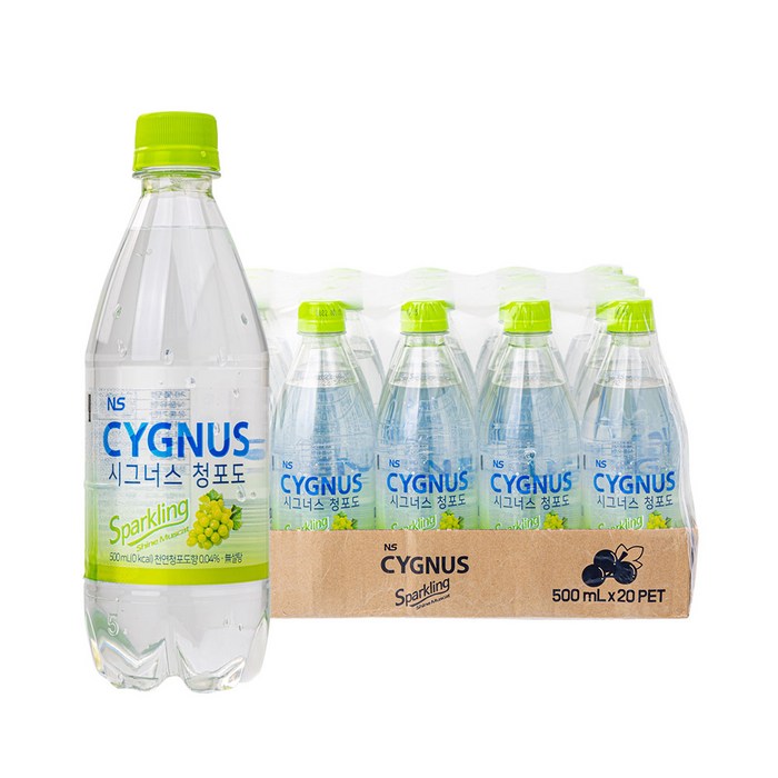 시그너스 스파클링 청포도 샤인머스켓 500ml, 20개 대표 이미지 - 스파클링 음료수 추천
