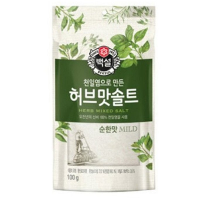 CJ 백설 허브맛솔트(순한맛)100g, 100g, 9개 대표 이미지 - 허브솔트 추천