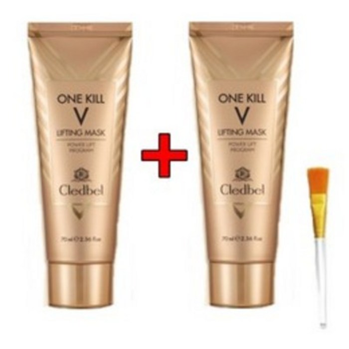 끌레드벨 원킬 브이 리프팅 마스크 70ml+70ml +브러쉬, 1개, 1개 대표 이미지 - 리프팅 마스크 추천