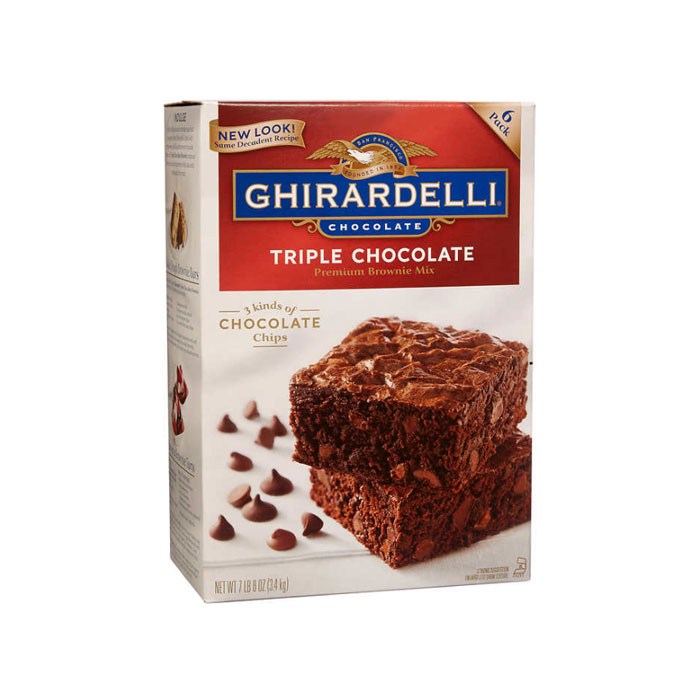 Ghirardelli 기라델리 트리플 초콜릿 브라우니믹스 3.4kg Triple Chocolate Premium Brownie Mix 6ct 3.4kg 대표 이미지 - 브라우니 믹스 추천