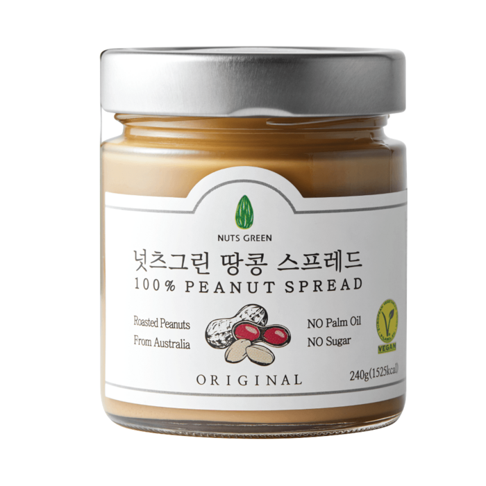 넛츠그린 땅콩 스프레드, 240g, 1개 대표 이미지 - 저칼로리 잼 추천