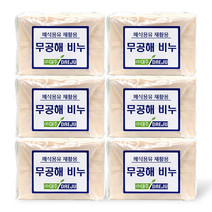 무공해 재활용 빨래비누 업소용 세탁비누 18개입, 200g, 18개 대표 이미지 - 세탁비누 추천