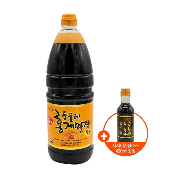 홍일식품 둥굴레 홍게맛장골드 1.8L + 사시미간장 420ml 세트 대표 이미지 - 회간장 추천