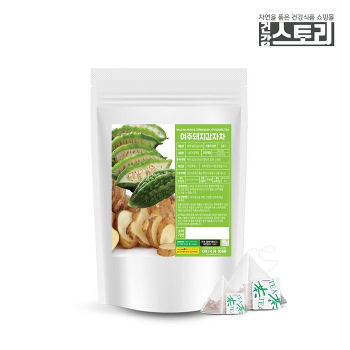 건강스토리 여주 돼지감자차 삼각티백, 1개, 1g 대표 이미지 - 돼지감자 추천