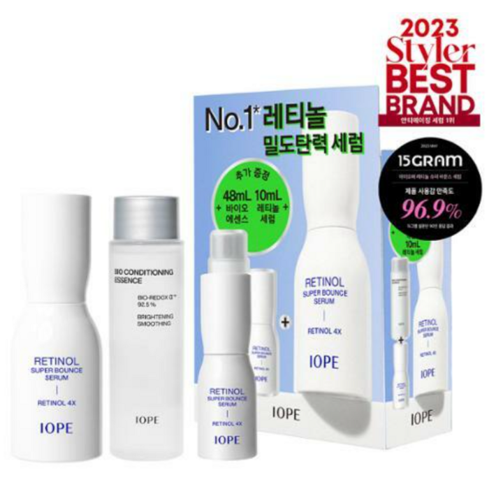 [본사정품] 아이오페 레티놀 슈퍼 바운스 세럼 30ml 기획(+세럼 10ml+바이오에센스48ml)