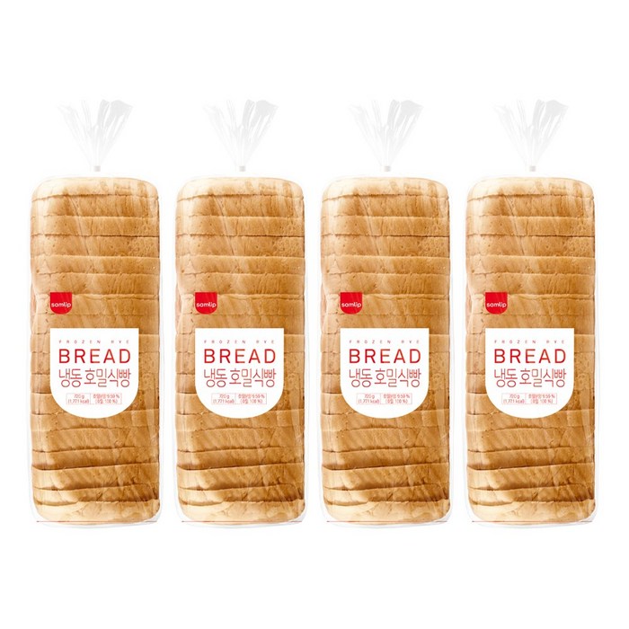 올찬 냉동 호밀 식빵 720g 4봉, 냉동호밀식빵 4봉 대표 이미지 - 통밀 식빵 추천