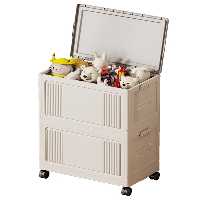 코코데모 대용량 다용도 리빙 수납박스, 1개, 아이보리