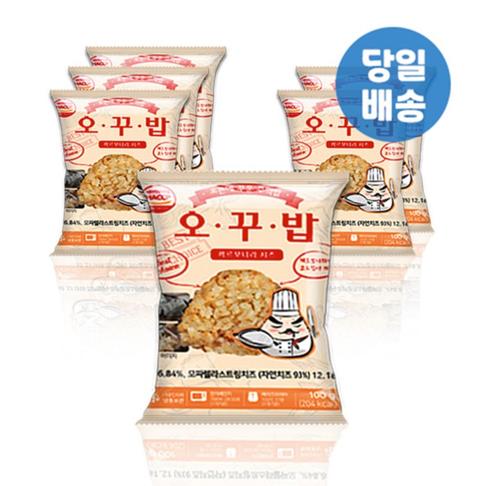 오꾸밥 까르보나라 치즈 100g x 6개 오븐에 구운 주먹밥 / 통모짜렐라 든든한끼 간편식 대표 이미지 - 오꾸밥 추천