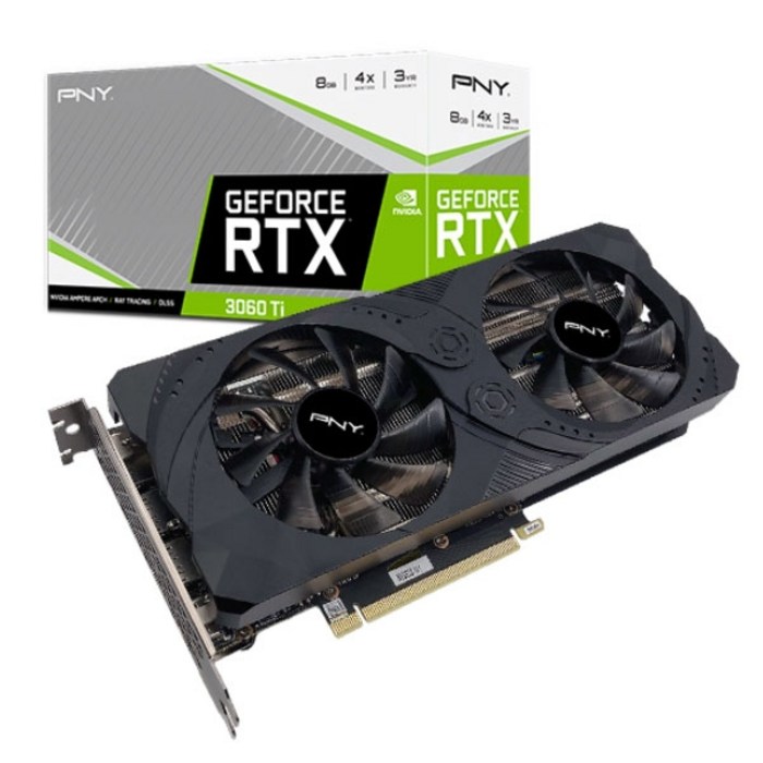 PNY 지포스 RTX 3060 Ti UPRISING D6 8GB Dual 대표 이미지 - 딥러닝 GPU 추천