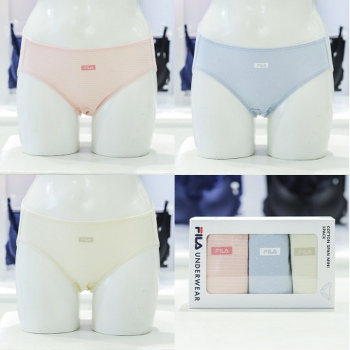 [AK PLAZA] [휠라언더웨어]BFD1671F(LSA) 면3매입 여성팬티 대표 이미지 - 휠라 팬티 추천