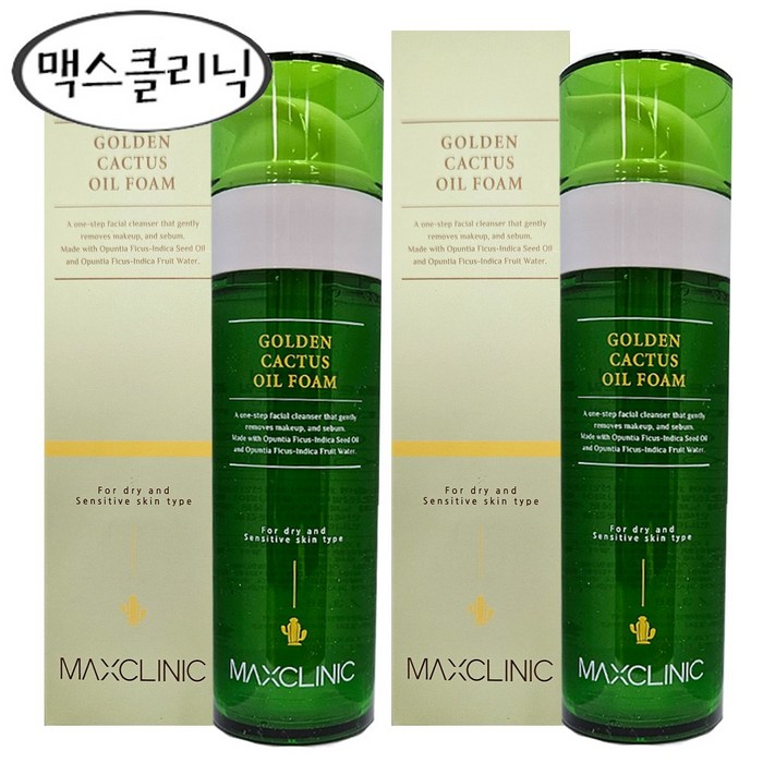 2024년 맥스클리닉 골든선인장 오일폼 110gX2개+파우치2매, 110g, 2개