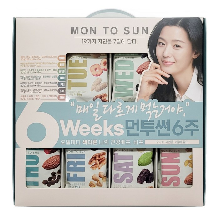 길림양행 먼투썬6주 하루견과, 20g, 1개 대표 이미지 - 믹스넛 추천