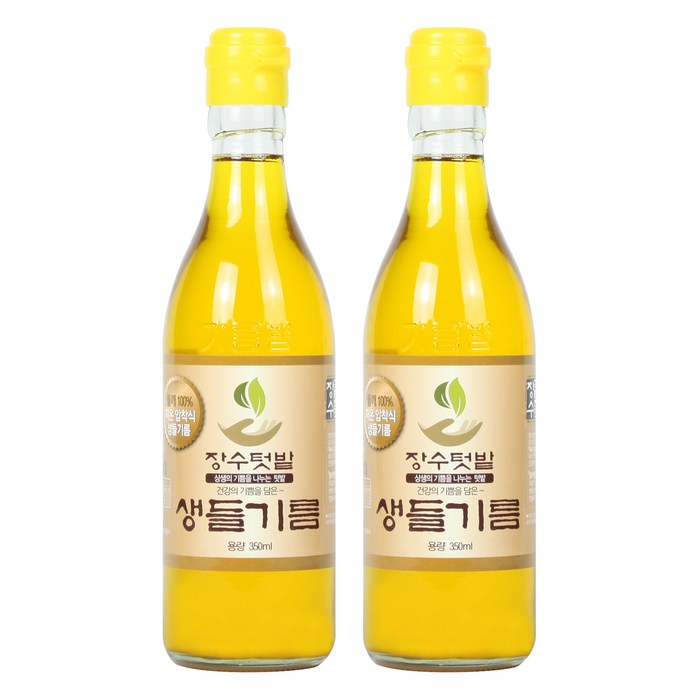 장수텃밭 아침에 한숟갈 건강 생들기름 350ml, 2개 대표 이미지 - 들기름 추천