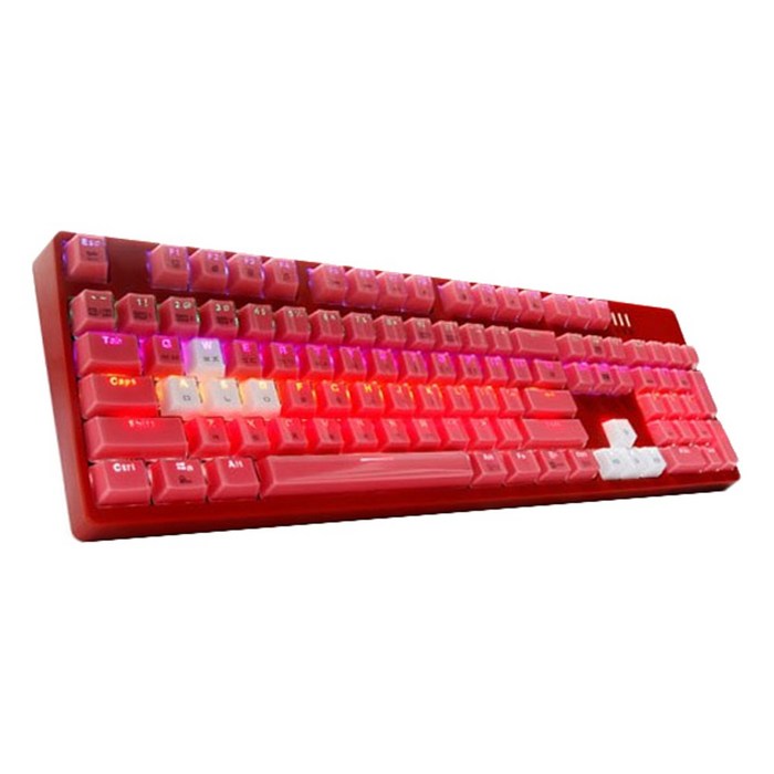 앱코 HACKER 카일 광축 완전방수 크리스탈 키캡 키보드 K8700, 레드 + 핑크 대표 이미지 - 핑크 키보드 추천