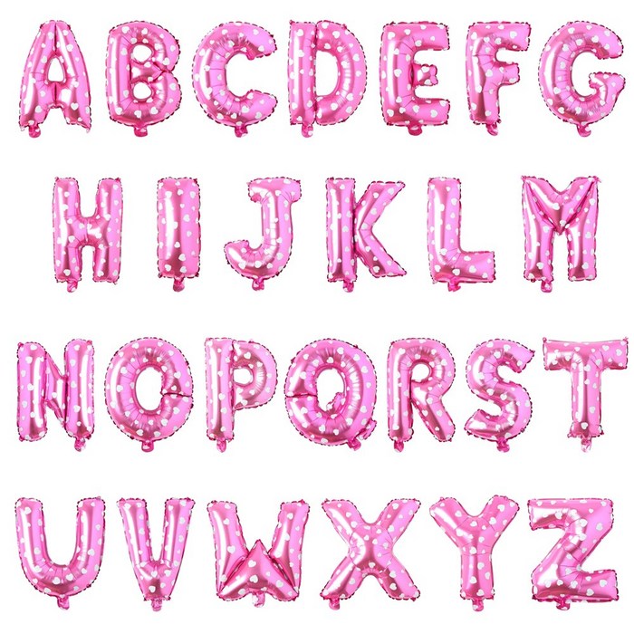 파티짱 알파벳 풍선 소 핑크 글자 은박 호일