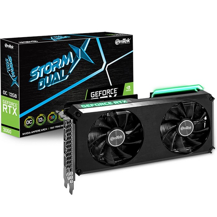 이엠텍 지포스 RTX 3060 STORM X Dual OC D6 12GB 그래픽카드 대표 이미지 - RTX 30 시리즈 제품 추천