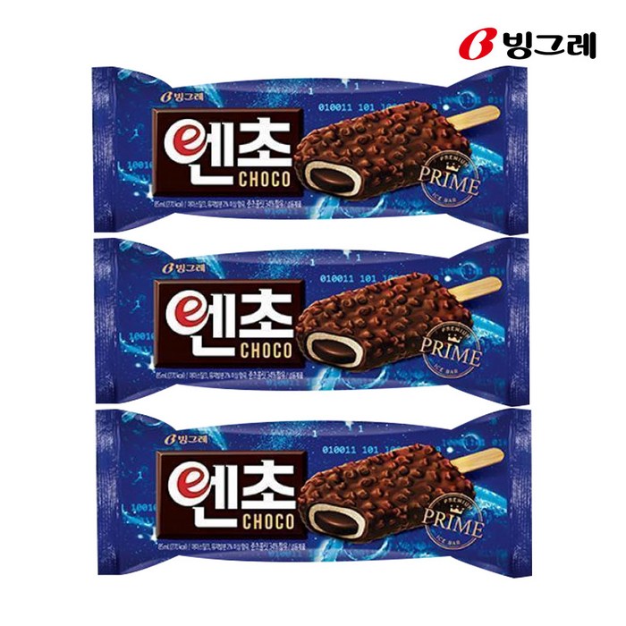 빙그레 엔초 초코바 40개 한박스 아이스크림, GЯ 본상품선택 대표 이미지 - 팥빙수 재료 추천